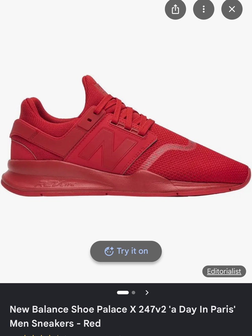 New Balance Shoe Palace X 247v2 'a Day In Paris' Men Sneakers - Red